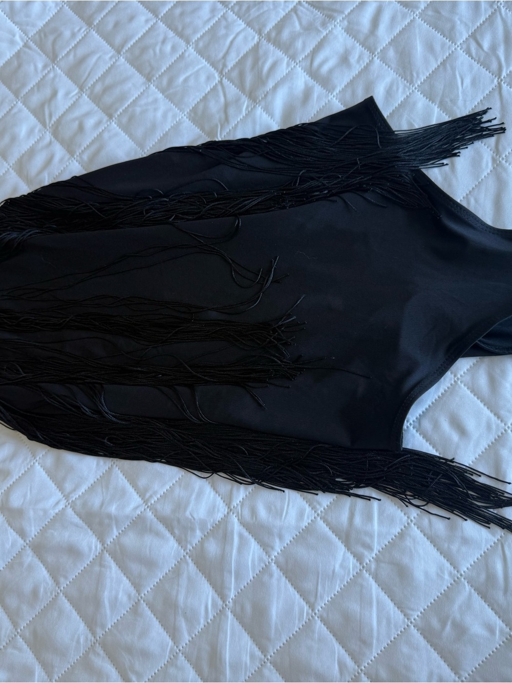 Target Black Fringe Bodysuit
